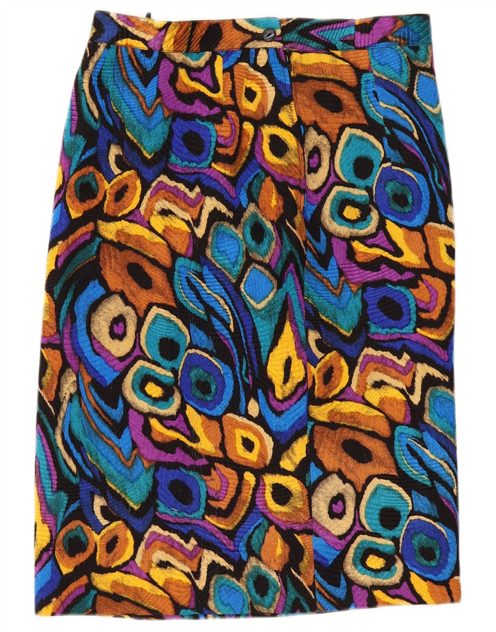 Vintage Γυναικεία ίσια Φούστα W32 Μεγάλη Πολύχρωμη Ikat