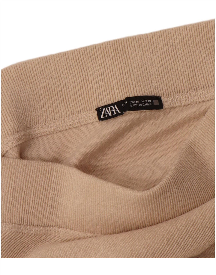 Zara Γυναικεία Ψηλόμεση A-Line φούστα Medium W28 Beige Polyester