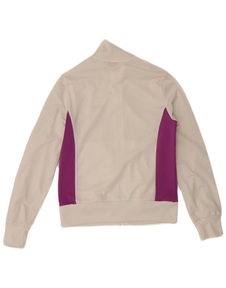 Puma Γυναικεία αθλητική φόρμα Top Jacket UK 12 Medium White Colourblock Polyester