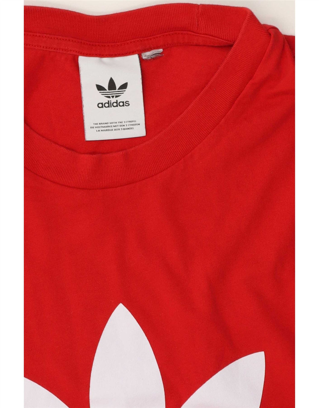 Ανδρικό T-Shirt κανονικό γραφικό Adidas Top μεγάλο κόκκινο
