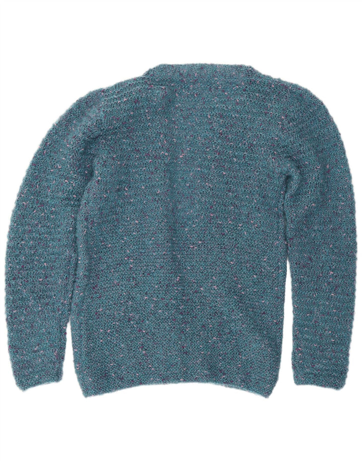 Vintage Γυναικείο ανοιχτό πουλόβερ UK 12 Medium Blue Flecked