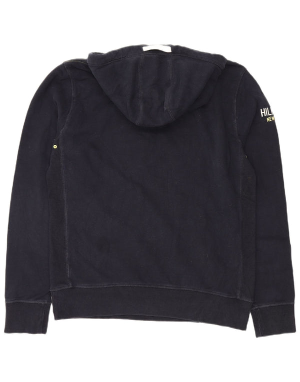 Tommy Hilfiger Womens Vintage Fit Graphic Hoodie Jumper XL Navy Blue Cotton