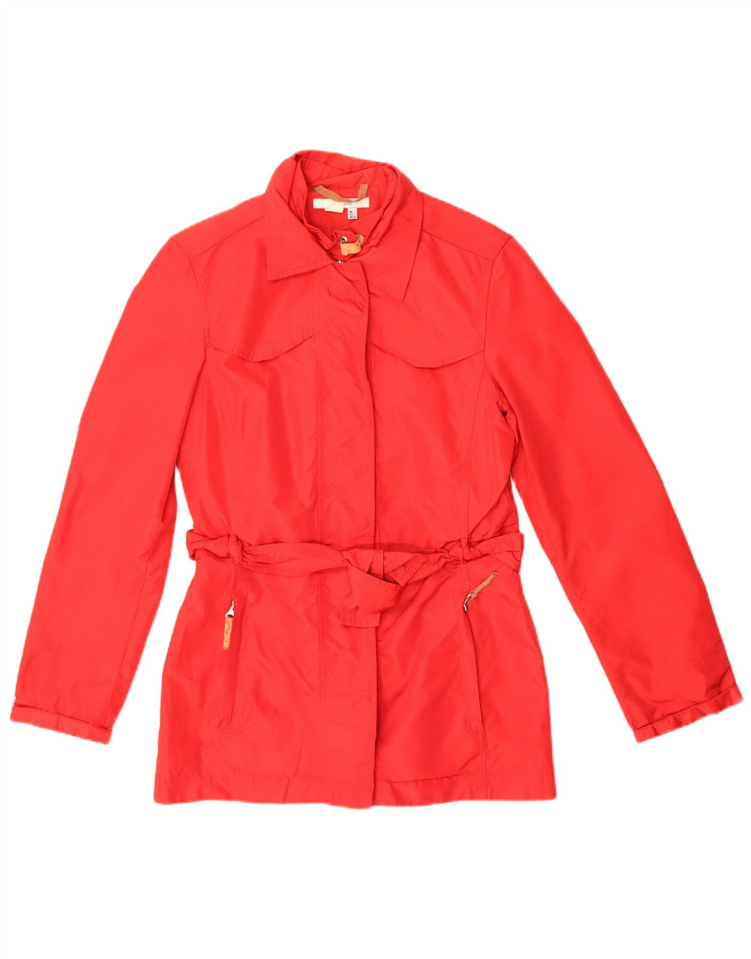Zara Γυναικείο Utility Jacket UK 10 Small Red Nylon