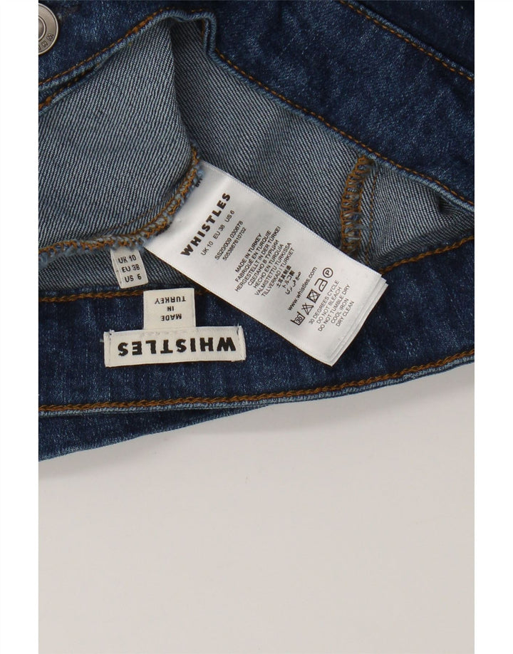 WHISTLES Γυναικεία τζιν φούστα UK 10 Small W28 Μπλε βαμβακερή