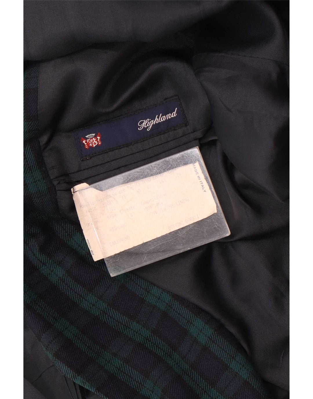 Ανδρικό σακάκι σακάκι Highland 2 κουμπιών IT 50 Large Green Check Wool