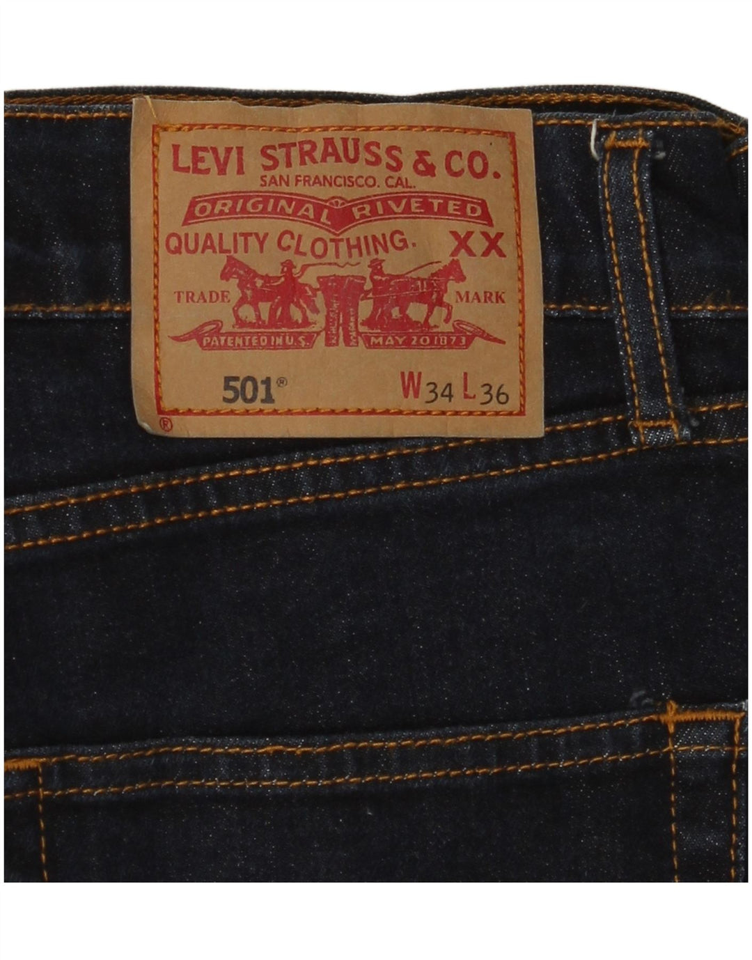 LEVI'S Ανδρικό τζιν 501 ίσιο W34 L27 Μπλε βαμβακερό