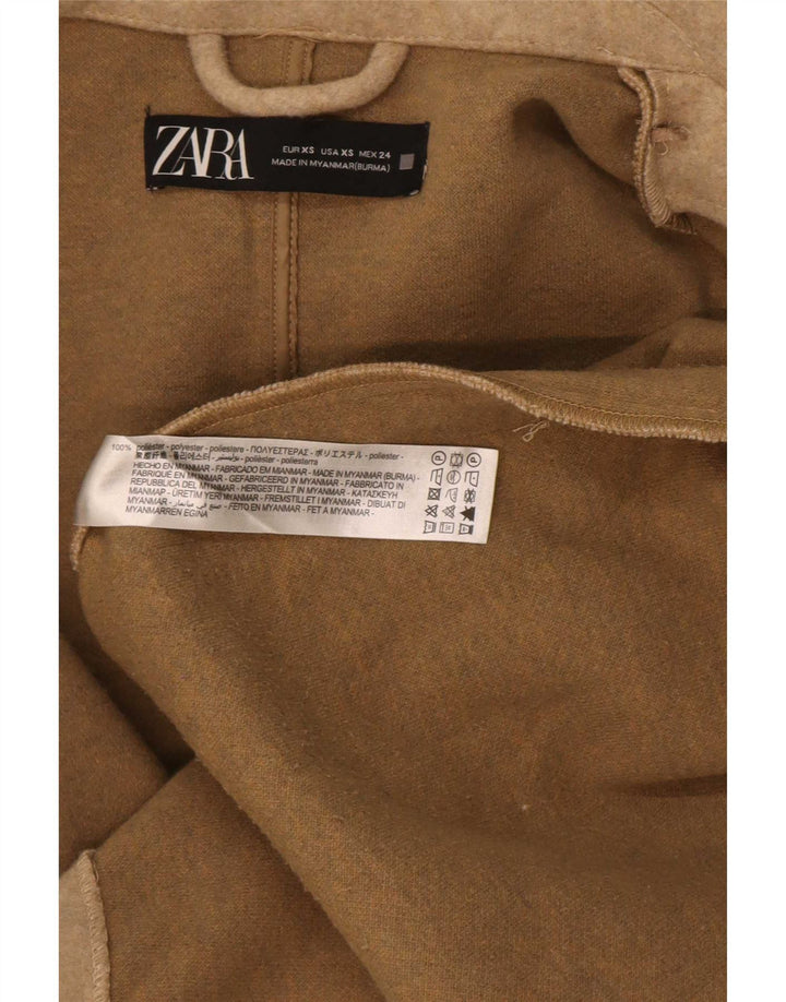 Zara Γυναικείο Open Blazer Jacket UK 6 XS Beige Polyester