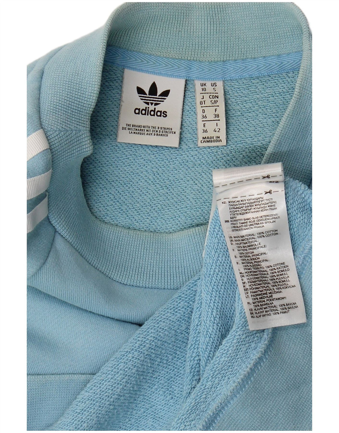 Γυναικεία φούτερ Adidas Jumper UK 10 Small Blue Cotton