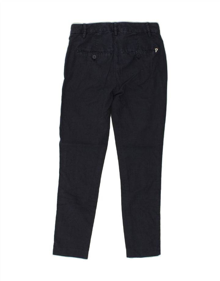 DONDUP Womens Slim Chino Trousers W26 L26  Navy Blue Cotton | Vintage Dondup | Thrift | Second-Hand Dondup | Used Clothing | Messina Hembry 