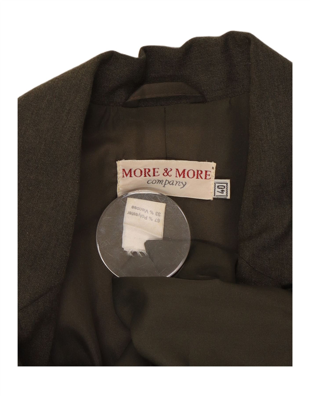 ΠΕΡΙΣΣΟΤΕΡΑ & ΠΕΡΙΣΣΟΤΕΡΑ Γυναικείο τζάκετ σακάκι με 4 κουμπιά EU 40 Medium Khaki Polyester