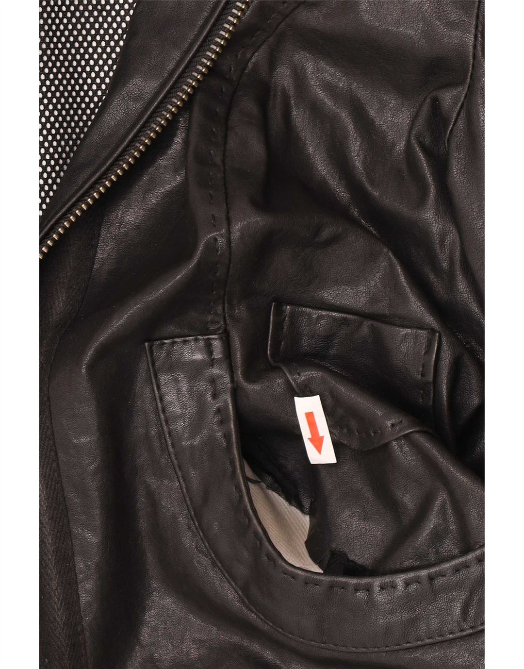 CINQUE Γυναικείο Δερμάτινο Μπουφάν UK 10 Small Black