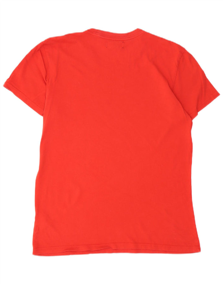 Ανδρικό γραφικό T-Shirt ADIDAS Top Μεσαίο κόκκινο βαμβακερό