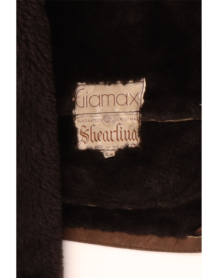 Ανδρικό Shearling Jacket Giamax IT 54 2XL Brown Shearling