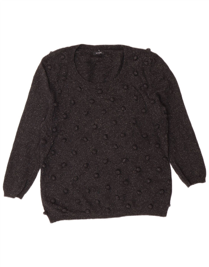 Γυναικείο πουλόβερ Hobbs Boat Neck Jumper UK 14 Medium Black Wool Classic