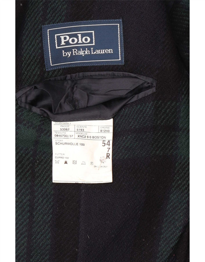 Polo Ralph Lauren Ανδρικό σακάκι μπλέιζερ με 3 κουμπιά EU 54 2XL Navy Blue καρό
