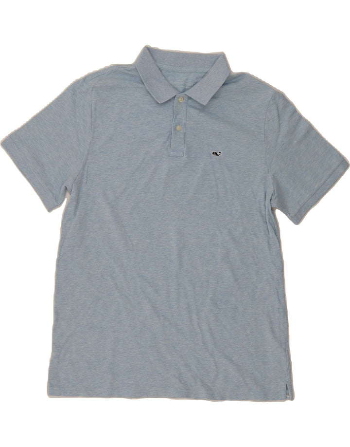 VINEYARD VINES Mens Polo Shirt Medium Blue Cotton Vintage Vineyard Vines and Second-Hand Vineyard Vines from Messina Hembry 
