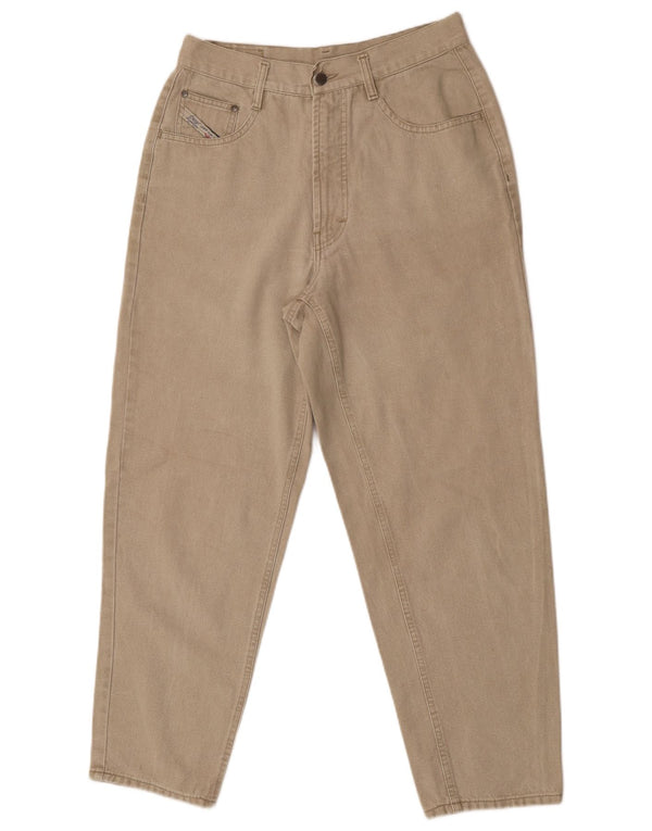 Vintage γυναικείο κωνικό τζιν IT 42 Medium W30 L28 Beige βαμβακερό