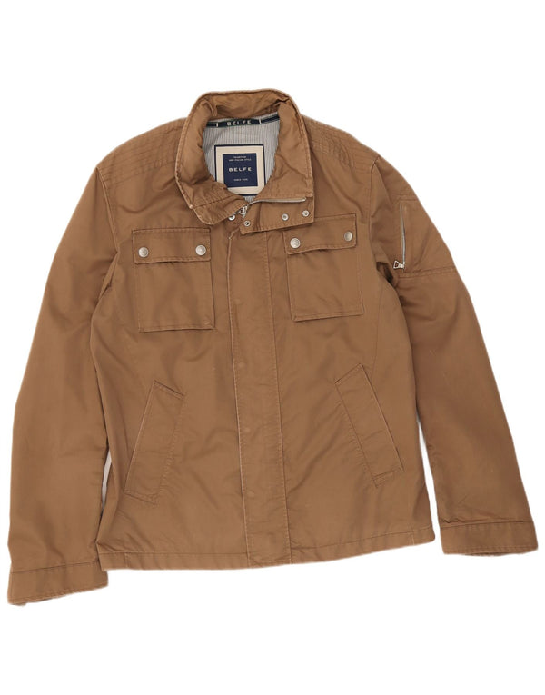 Belfe Ανδρικό Utility Jacket UK 42 XL Beige Cotton