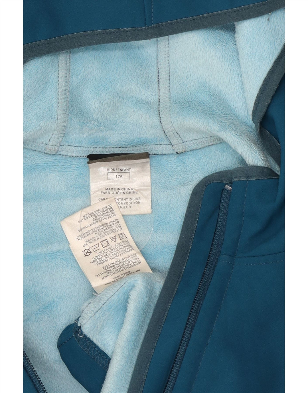 Jack Wolfskin για κορίτσια με κουκούλα αντιανεμικό μπουφάν 15-16 ετών μπλε πολυεστέρα