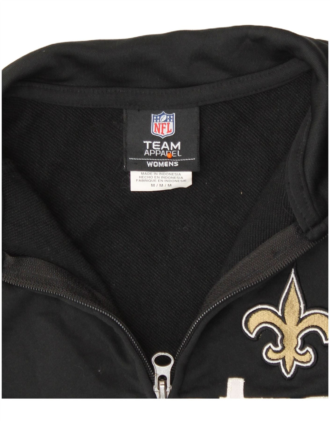 NFL Γυναικεία αθλητική φόρμα New Orleans Saints Top Jacket UK 14 Medium Black