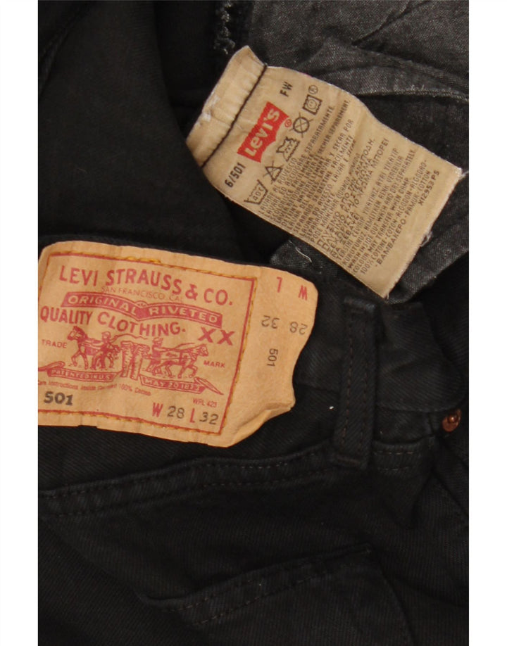 Levi's Womens 501 Straight Jeans W28 L29 Μαύρο βαμβακερό