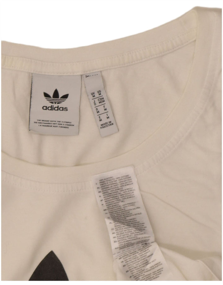 Ανδρικό γραφικό γιλέκο Adidas, μεσαίο λευκό βαμβακερό