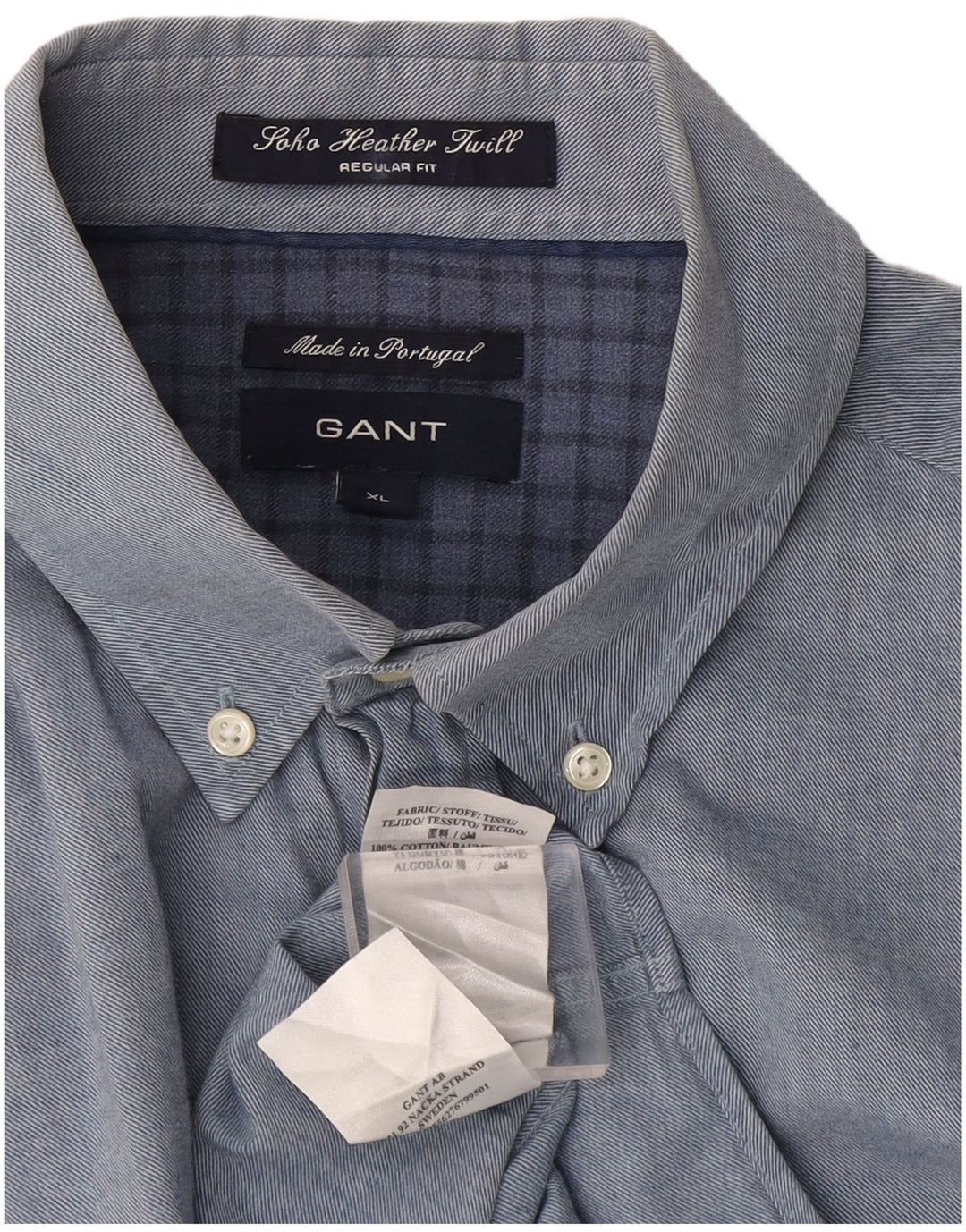 Gant Ανδρικό πουκάμισο Soho Regular Fit XL Μπλε βαμβακερό