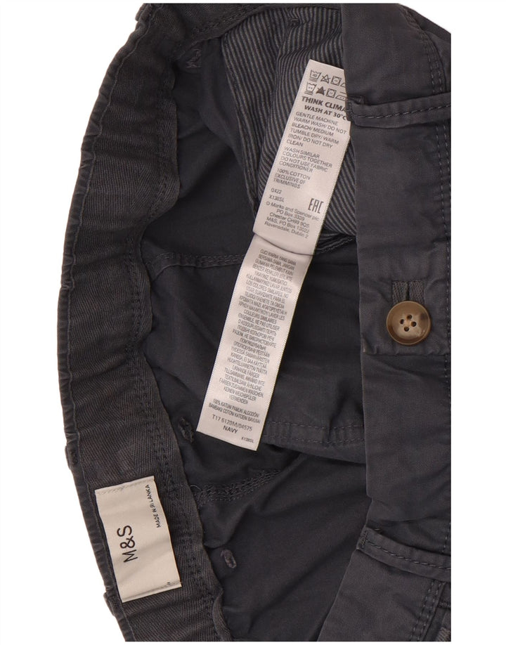 Ανδρικό σορτς Chino Marks & Spencer W36 Large Navy Blue από βαμβάκι