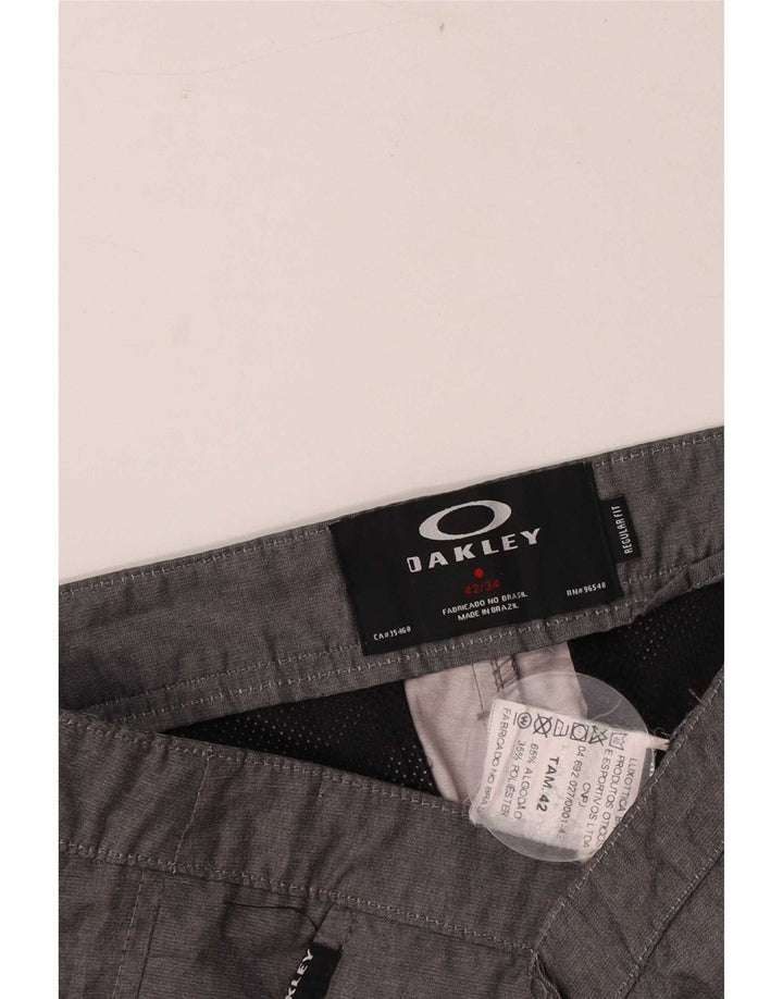Oakley Ανδρικό σορτς Chino με κανονική εφαρμογή W34 Μεγάλο βαμβακερό γκρι στίγματα