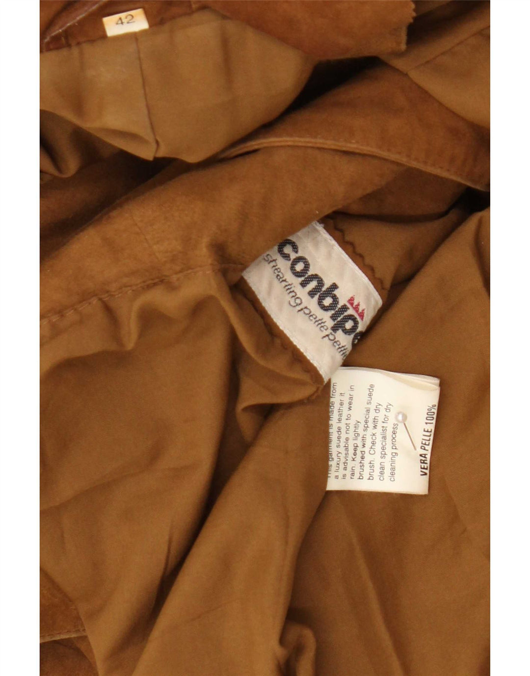 Conbipel Γυναικείο Suede Jacket IT 42 Medium Beige Leather