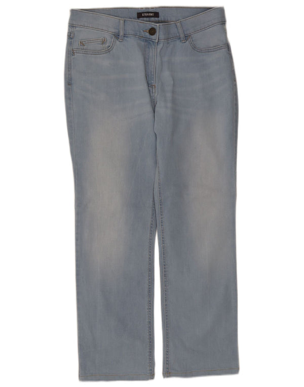 Marks & Spencer Γυναικεία Straight Jeans UK 14 Medium W32 L27 Blue Cotton