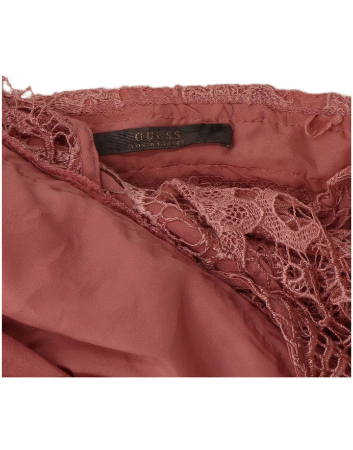 Γυναικείο φόρεμα με θήκη Guess UK 12 Medium Pink Floral Polyester