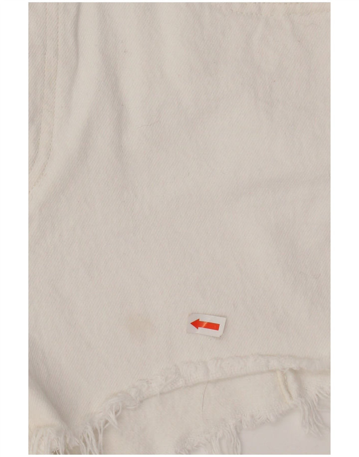 LEVI'S Γυναικείο Σορτς Τζιν 501 W27 Μεσαίο λευκό βαμβακερό
