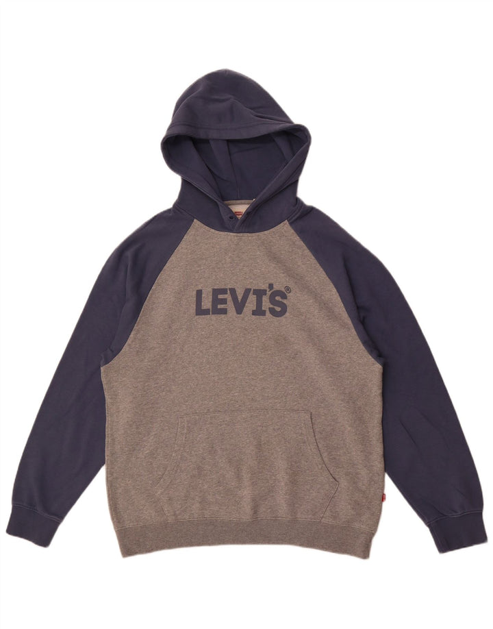 Levi's Mens Graphic Relaxed Fit Jumper Medium Grey Colourblock