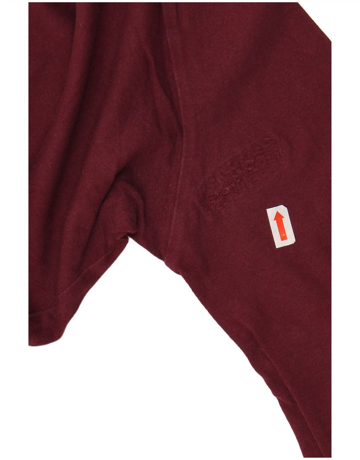 Ανδρικό VANS Κλασική Εφαρμογή Γραφικό Τοπ μακρυμάνικο μικρό βαμβακερό μπορντό