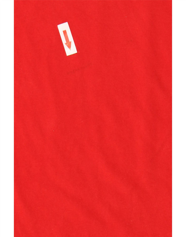 Ανδρικό T-Shirt Climalite ADIDAS Top Μεσαίο κόκκινο βαμβακερό