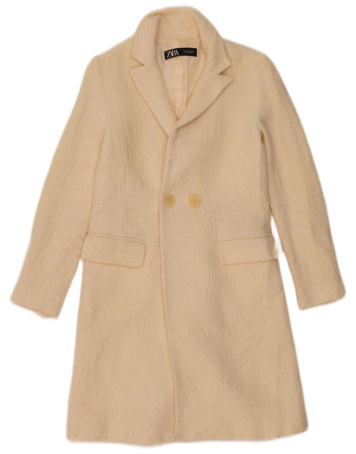 Zara Γυναικείο Πανωφόρι UK 6 XS Off White Wool