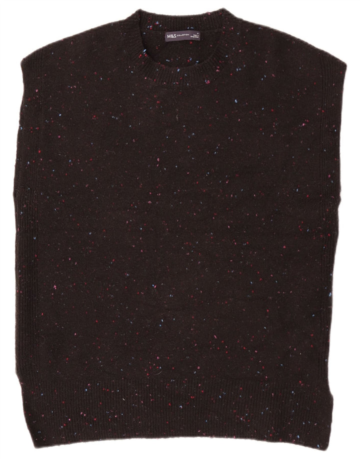 Marks & Spencer Ανδρικό γιλέκο Tank Top Medium Black Flecked Acrylic