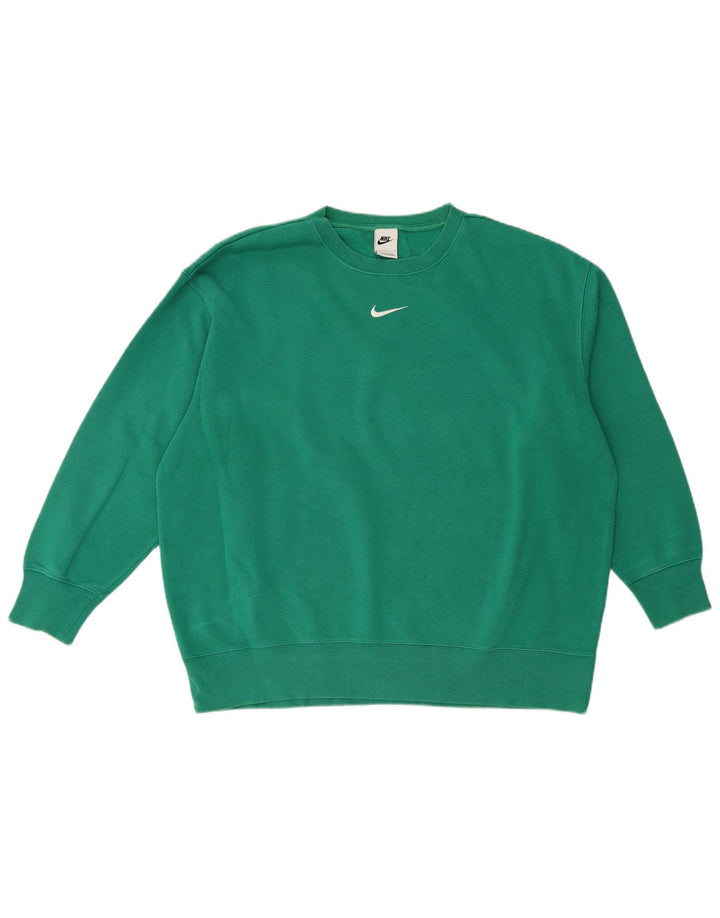 Ανδρικό φούτερ Nike με φαρδιά φόρμα, πουκάμισο με μεγάλο πράσινο χρώμα