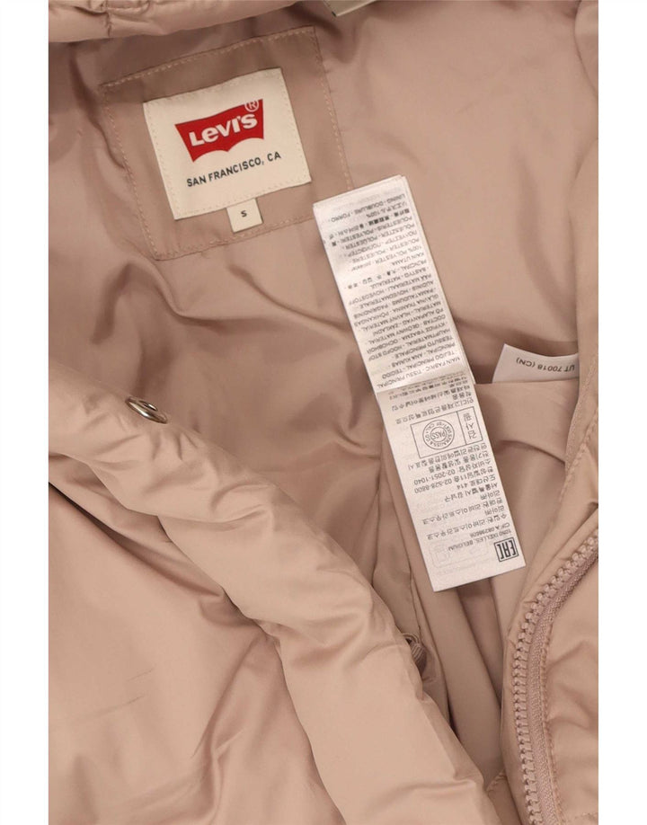 Levi's γυναικείο μπουφάν με κουκούλα μεγάλου μεγέθους με επένδυση UK 10 Small Purple Polyester