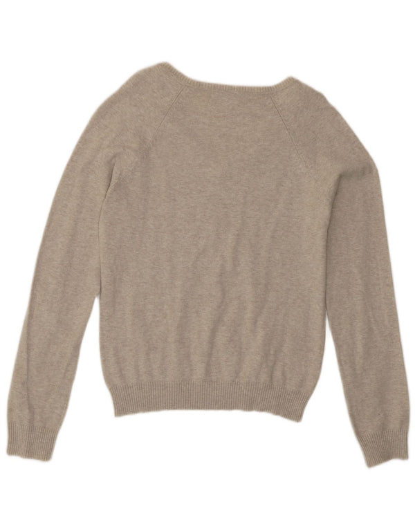 Zara Γυναικείο πουλόβερ με V λαιμόκοψη UK 14 Large Beige
