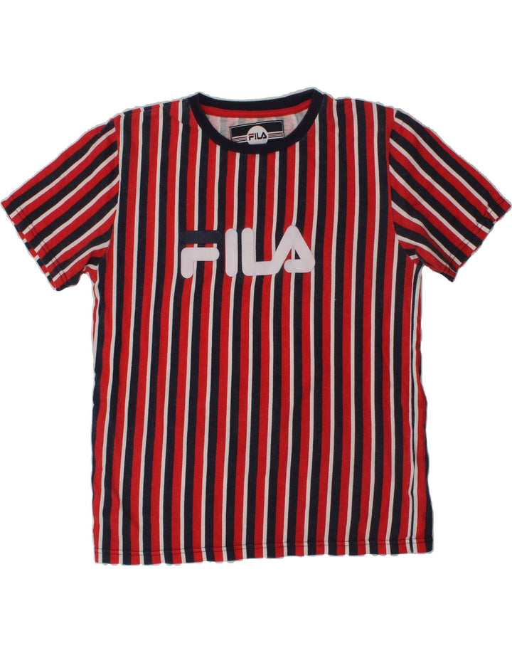 FILA Boys Graphic T-Shirt Top 12-13 Years Red Striped Cotton | Vintage Fila | Thrift | Second-Hand Fila | Used Clothing | Messina Hembry 