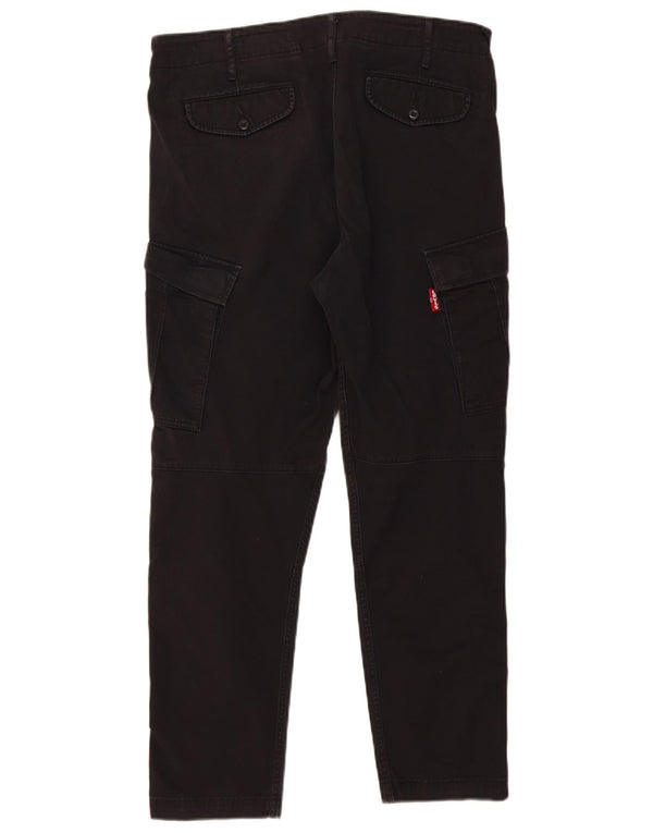 Levi's Mens Slim Cargo Trousers W34 L29 Black Cotton
