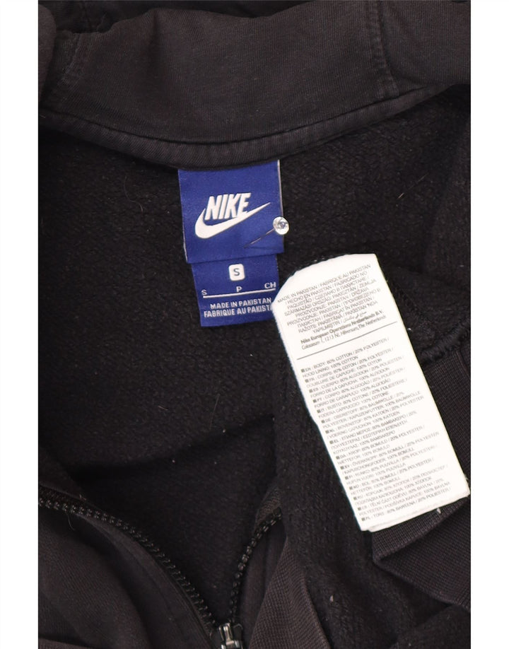 Ανδρικό πουλόβερ Nike με φερμουάρ, μικρό μαύρο βαμβακερό