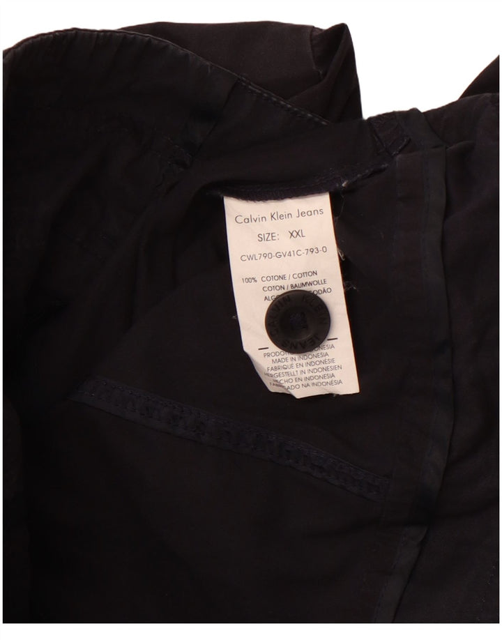 CALVIN KLEIN JEANS Γυναικείο Military Jacket UK 20 2XL Navy Blue Cotton