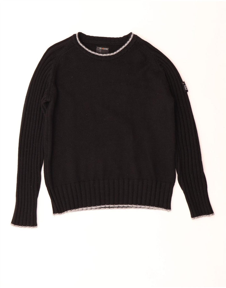 Ανδρικό πουλόβερ Energie Crew Neck Jumper Μαύρο μεγάλο μάλλινο