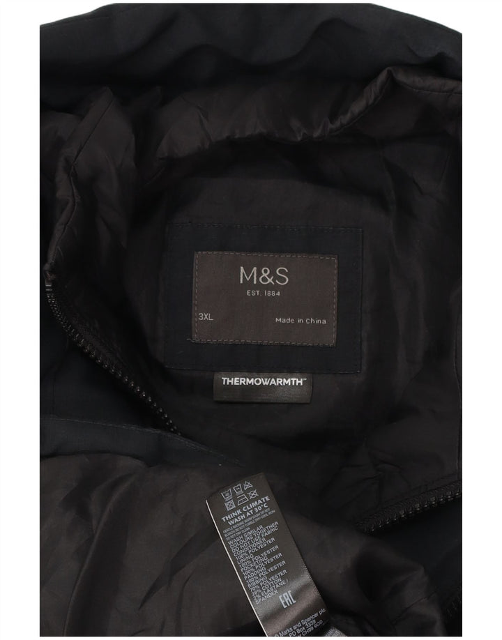 Marks & Spencer Ανδρικό μπουφάν με επένδυση UK 46 3XL μαύρο πολυεστέρα