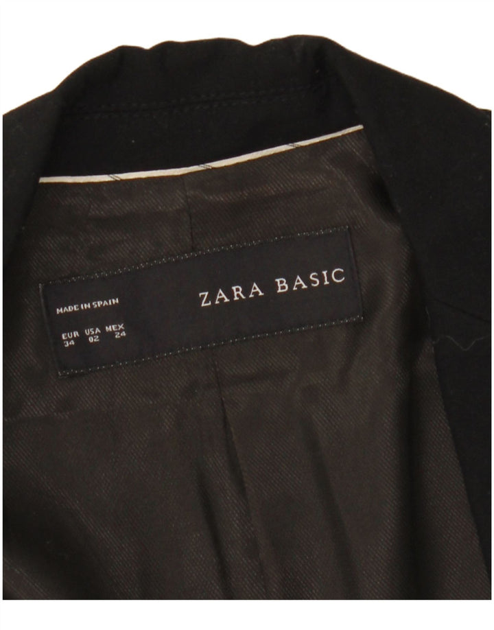 ZARA Γυναικείο Μπουφάν σακάκι με 1 κουμπί EU 34 2XS Μαύρο