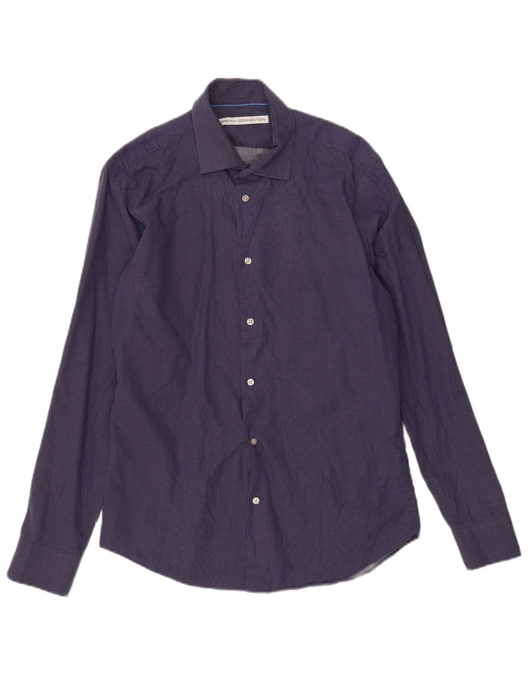 Ανδρικό πουκάμισο French Connection Μέγεθος 15 1/2 Medium Navy Blue Geometric Cotton