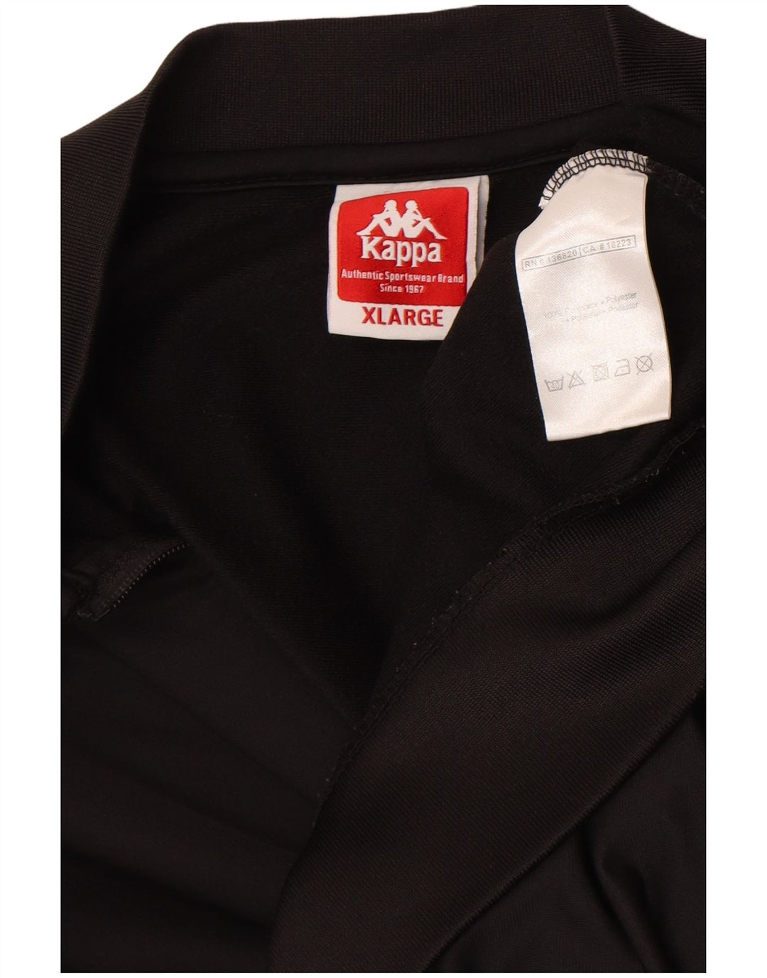 Ανδρική φόρμα γραφική Kappa Top Jacket XL Μαύρο πολυεστέρα